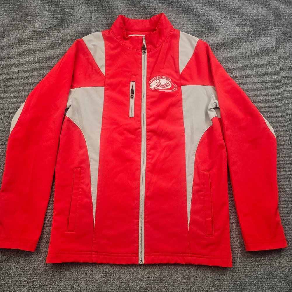 Team 365 Softshell Jacket Unisex Small Red Grey Center Grove Ultimate Club TT82